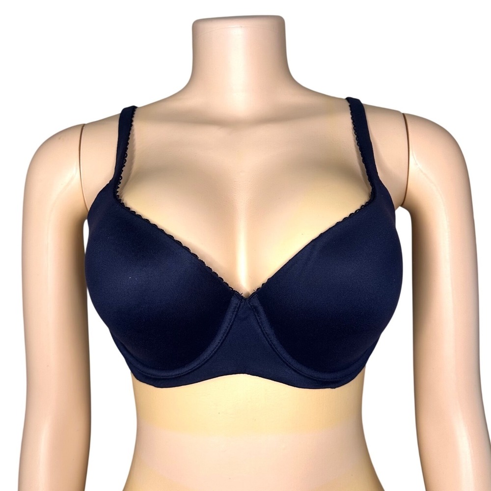 Victoria's Secret Body By Victoria Lined Demi Double Bra Size 34DD Blue - Picture 1 of 10